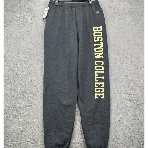 Boston College Sweatpants Jogger Mens Large Gray Pull On Drawstring Champion NEW - Picture 1 of 13